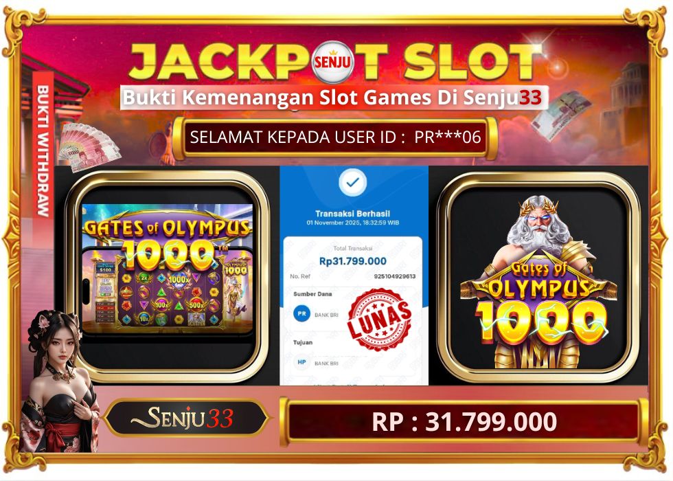 🎰 SENJU33 JACKPOT SLOT Rp. 31.799.000 LUNAS 🎉