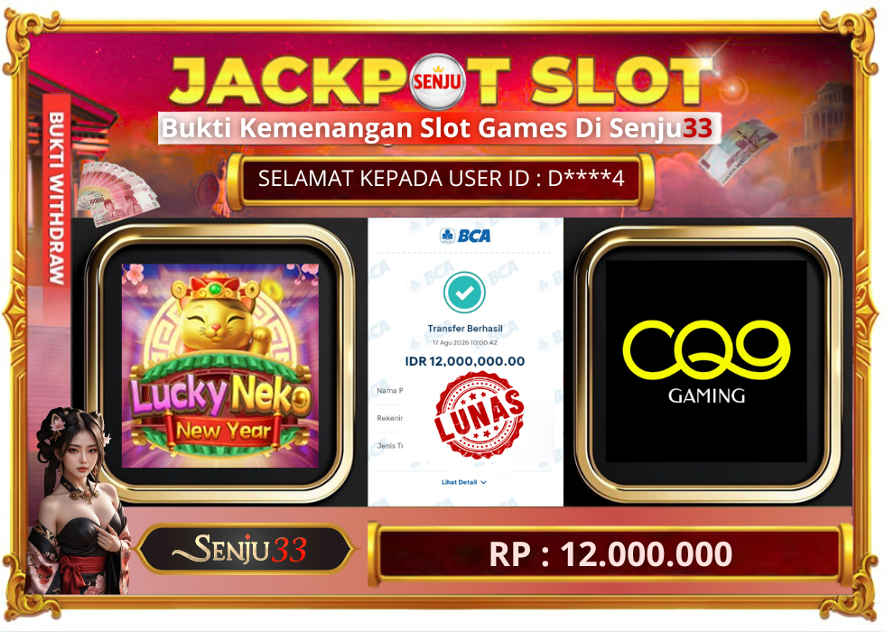 🎰 SENJU33 JACKPOT SLOT Rp. 12.000.000 LUNAS 🎉