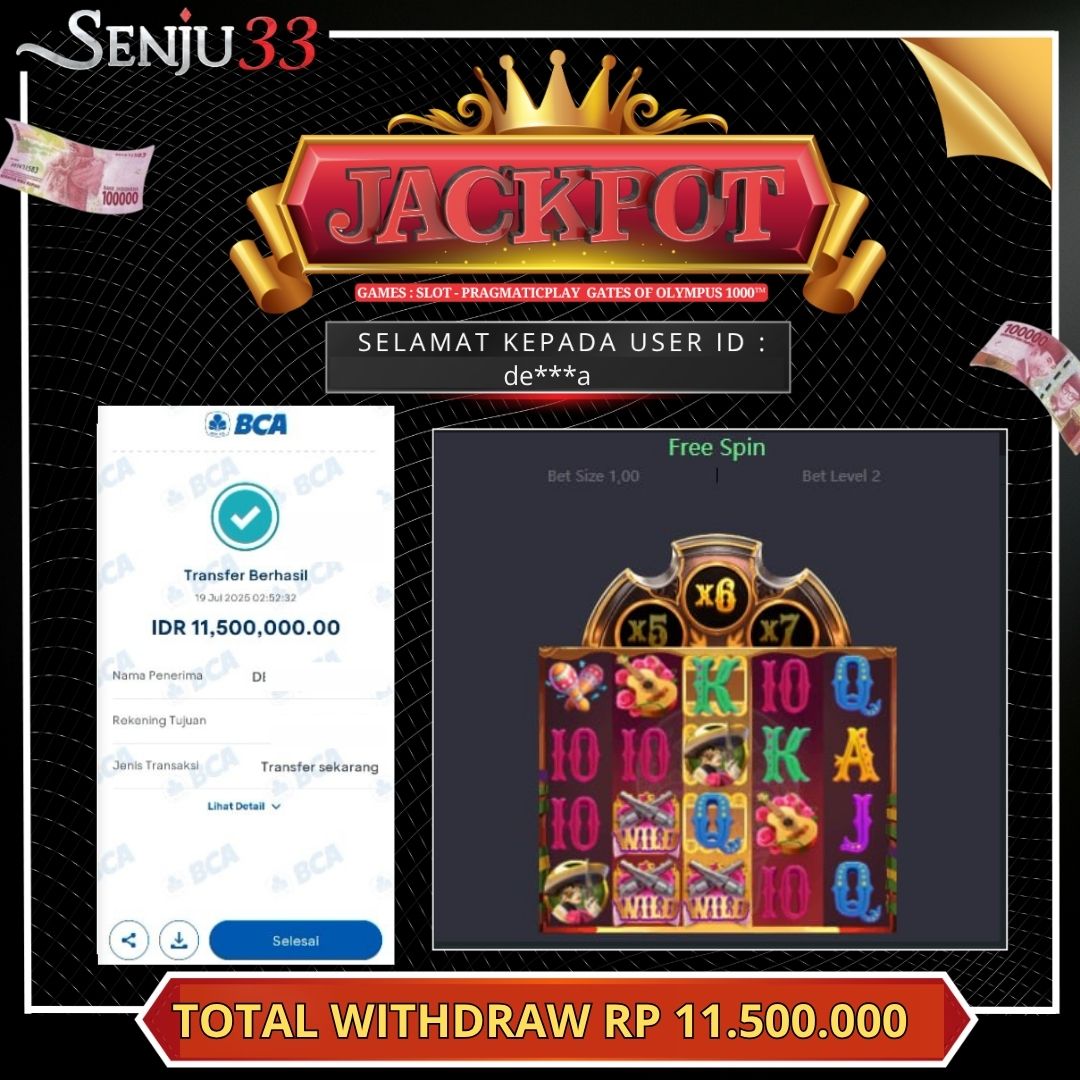 🎰 SENJU33 JACKPOT SLOT Rp. 11.500.000 LUNAS 🎉